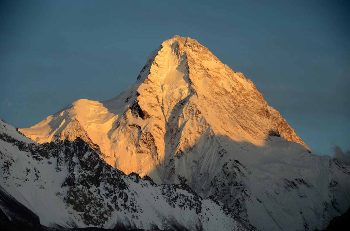 13 K2 North Face At Sunset From K2 North Face Intermediate Base Camp